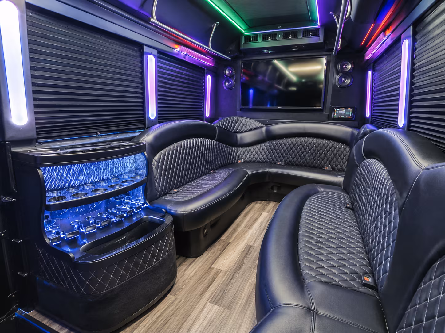 party buses that turn the ride to prom into part of the night